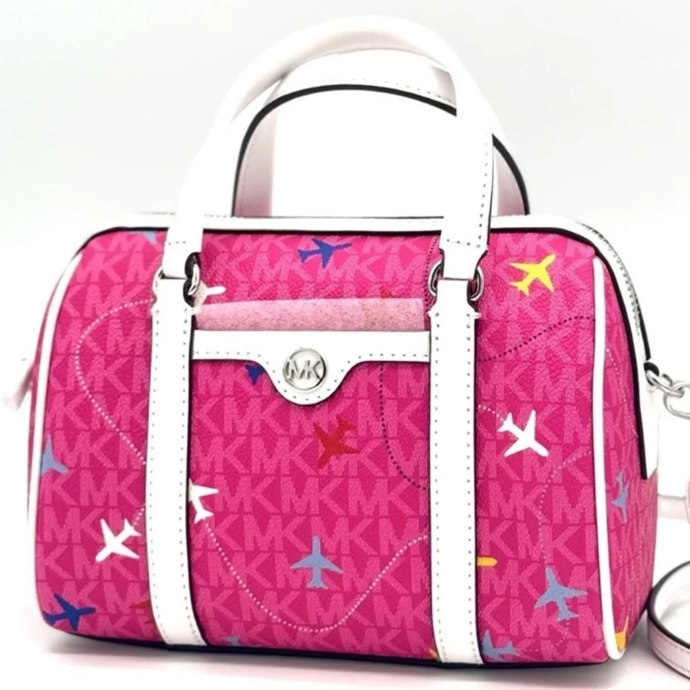 Michael Kors Small Travel Duffle Xbody Bag Dragon Fruit Multi